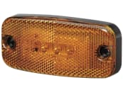 Hella® LED-Positionsleuchte quadratisch, seitlich links/rechts, orange, 111,3 x 51,3 x 22 mm, ohne Halter, E9 1553, 2PS 357 008-001 