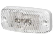 Hella® LED-Positionsleuchte eckig, vorn links/rechts, weiß, 111,3 x 51,3 x 22 mm, 9 – 36 V DC, E9 1553, 2PG 357 008-031 