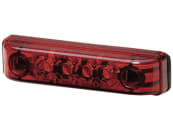 Hella® LED-Positionsleuchte quadratisch, hinten links/rechts, rot, 65 x 16 x 11 mm, 24 V DC, E4 8115, 2TM 357 010-111 