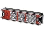 Hella® LED-Schlussleuchte eckig, Schluss-, Brems- und Blinklicht mit Rückstrahler, 10 – 30 V DC, 2VA 357 021-001 