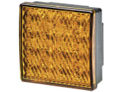 Hella® LED-Blinkleuchte eckig, vorn/hinten links/rechts, 80 x 80 x 33,7 mm, 24 LEDs, E4 61970, 12 - 24 V DC 