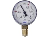 Hücobi Vakuum-Manometer, Anschluss 1/2" unten, -1 bis 1,5 bar, Rote Markierung -0,5 bar; +0,5 bar, 8114 013005 