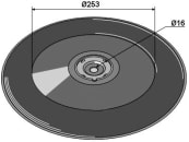 NIAUX 200 Säscheibe 382 x 3,5 mm, gewölbt, glatt, für Sämaschine Väderstad, 31-004251 