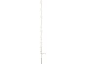 Patura Zaunpfahl "DrehFix" 105 cm Kunststoff weiß, mit Stahlspitze, Trittstufe, 10 St., 163410 