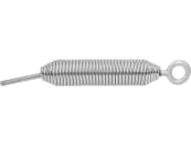 Bordwandrückzugfeder, 270 x 7 mm x Ø 7 mm, verzinkt, mit Schraube und Anschweißteilen 