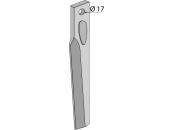 Industriehof® Kreiseleggenzinken links/rechts 59,5 x 315 x 10,5 mm, Bohrung 17 mm für Lely 