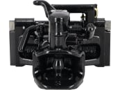 HANS SAUERMANN Zugmaul "HS1710-1KUD-38", automatisch mit Adapterplatte, 320/30/19 mm, Ø Bolzen 38 mm, schwarz, für Anhängebock Traktor, C47983331 
