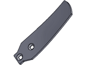 Leitblech 277 x 44,30/80 x 8 mm links/rechts, schmal, für Grubber Horsch Terrano 