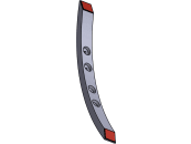 Scharspitze 493 x 40 x 20 mm Wolfram-Carbid-beschichtet, für Grubber Horsch 