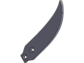 Leitblech 409 x 45/80 x 8 mm links/rechts, schmal, für Grubber Horsch TerraGrip, Terrano, Tiger 
