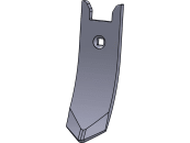 Scharspitze 242 x 80 x 12 mm Spitze hinten beschichtet, für Grubber Horsch Terra Mulchmix, Tiger 