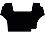 Fußmatte Gummi schwarz, für Case IH Traktor Maxxum CVX 100, Tier 3-Motor Case, bis Bj. 13, Aussparung 8 x 15 cm rechts hinten 