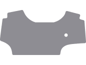 Fußmatte Gummi hellgrau, für Deutz-Fahr Traktor 5075 Keyline, 5095 Keyline, 5104 Keyline, ab Bj. 03.24 
