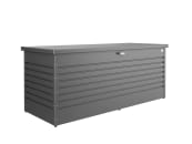 Biohort Freizeitbox 200 201 x 79 cm dunkelgrau; metallic Kissenbox, Auflagenbox, Aufgewahrungsbox Garten, Gartenbox 