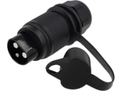 Herth + Buss Stecker 6 – 24 V, 3-polig, mit Kabelverschraubung, Flachsteckanschluss 6,3 mm, 51 305 635 