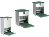 Futterautomat mit Trittklappe, Metall, für Hühner 