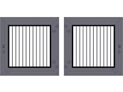 Growi® Stallfenster 1.000 x 1.000 mm, mit Innengitterrahmen und Doppel-Drehfunktion 