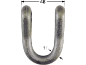 Industriehof® Schäkel gerade, Bohrung 11,5 mm, für Agrotec, Caroni, Ferri, Hymach, Maschio, M.E.A.A.T., Mulag, Orsi, Rousseau, Zappator, 63-MUL-71 