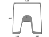 Frontscheibe gr&uuml;n, geklebt, f&uuml;r Traktor Claas Arion 410, 420 