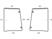 Eckscheibe grün, hinten links/rechts, geklebt, für Traktor Claas Arion 410, 420 Eckscheibe grün, hinten links/rechts, geklebt, für Traktor Claas Arion 410, 420