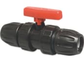 Kugelhahn Mega Safe 500 PVC mit gesicherter Kugel, PVC-U-Hebel/Griff, Hytrel/EPDM-Dichtung 