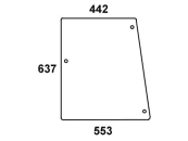 Seitenscheibe, klar, links/rechts, für Case IH 600, 700, 800, 900, 1000, Kabine Comfort 2000 