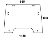 Frontscheibe, grün, ausstellbar, für Case IH MXM, Fiat M, Ford New Holland TM, TS, 6000, 7000, 8000, Kabine M 