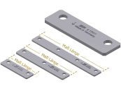 Schumacher Führungsplatte schwarz, 180 x 6 mm, Bohrungen 3 