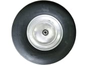 Knochenmuß Komplettrad 400x100, 4.80/4.00-8 Rille, Felge Stahlblech, silber lackiert Knochenmuß Komplettrad 400x100, 4.80/4.00-8 Rille, Felge Stahlblech, silber lackiert
