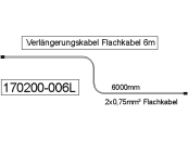 Verlängerungskabel 12 V, 2 x 0,75 mm², für Einfunktionsleuchten 