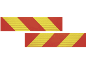 Warntafel rechtsweisend, für Land- und Forstwirtschaft, rot/weiß, 42,3 x  28,2 cm