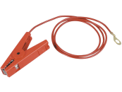 Patura Zaunanschlusskabel für Verbindung von Weidezaungerät/Zaun, 8 mm-Öse und Krokodilklemme, rot, 100101 