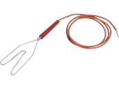 Patura Zaunanschlusskabel für Verbindung Weidezaungerät/Zaun, 3 mm-Stift und Herzklemme für Draht, Litze, Seil, Breitband bis 40 mm, rot, 100211 