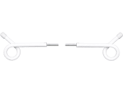 Patura Abstandhalter mit doppeltem Ösenisolator, für Montage oben auf Holzpfosten, Breitbänder bis 40 mm, 80 cm, 5 St., 166505 