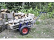 Holztrolley für Meterholzstämme bis zu 50 cm Durchmesser oder Holzbündel 