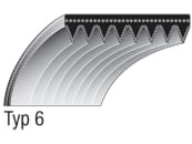 Keilriemen 24 x 490 mm für Fahrantrieb, 10-rillig 