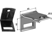 Industriehof® Zinkenhalter "C" für Federzinken 45 x 12 mm, Passender Rahmen 50 x 50 mm für universal, 1.HH17-5052 