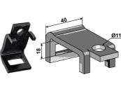 Industriehof® Zinkenhalter "B" für Federzinken 25 x 8 mm, Passender Rahmen 40 x 10 mm für universal, 2.HH30 