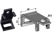 Industriehof® Zinkenhalter "B" für Federzinken 26 x 10 mm, Passender Rahmen 40 x 10 mm für universal, 2.HH30-10 