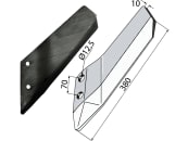 Industriehof® Scharflügel links/rechts, 380 mm, Abstand Bohrungen 70 mm für Lemken Smaragd 