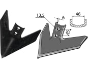 Industriehof® Gänsefußschar 240 x 6 mm für Case IH, John Deere, 047-PWV-0900 