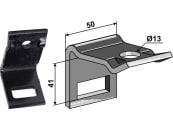 Industriehof® Zinkenhalter "D" für Federzinken 32 x 10 mm, Passender Rahmen 50 x 30 mm für universal, 1.HH17-3121 