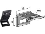 Industriehof® Zinkenhalter "D" für Federzinken 32 x 10 mm, Passender Rahmen 50 x 12 mm für universal, 1.HH17-3101 