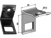 Industriehof® Zinkenhalter "D" für Federzinken 32 x 10 mm mit Verstärkungsfeder 32 x 10 mm, Passender Rahmen 40 x 40 mm für universal, 1.HH17-3417 