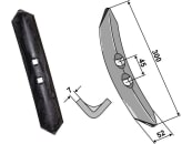 Industriehof® Spitzschar 300 x 52 x 7 mm für Köckerling, Väderstad, 101.302111 