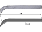 Industriehof® Schwergrubberstiel 375 x 30 x 10 mm, Arbeitswinkel 38 °, für Fendt, Heywang, Rau, Stoll (Dehne), 1.10.1019 