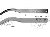 Industriehof® Schwergrubberstiel 875 x 77 x 23 mm für Amazone/BBG: Pegasus, 101.7722LL 