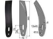 Industriehof® Randleitblech links/rechts 365 x 76 x 6 mm für Nichols: Schnellwechselsystem 