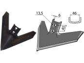 Industriehof® Gänsefußschar 280 x 6 mm für Case IH, John Deere, 047-PWV-1100 