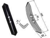 Industriehof® Spitzschar 300 x 52 x 10 mm für Köckerling, 101.302112 